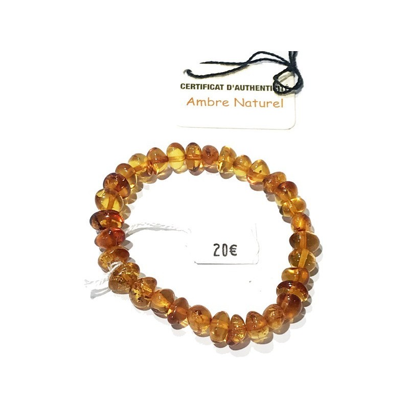 Bracelet adulte en ambre naturelle