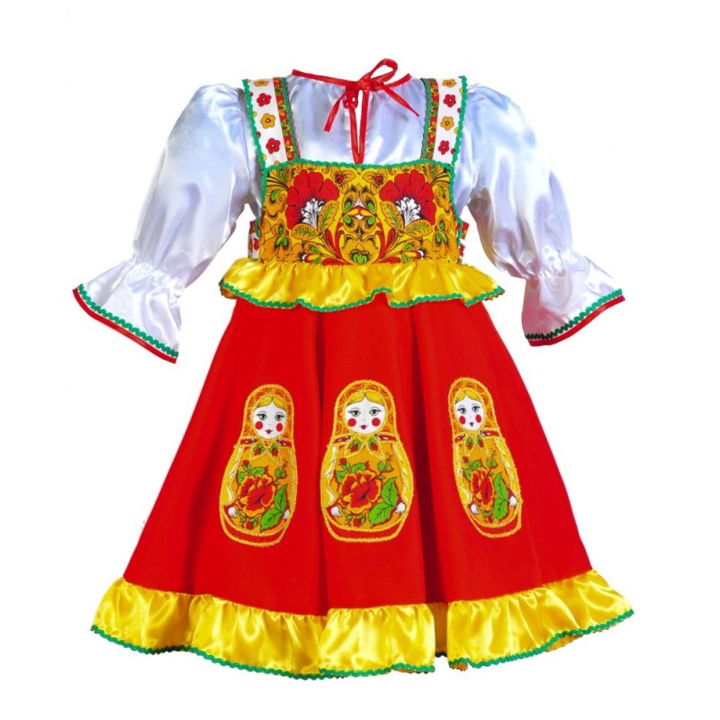 Costume russe traditionnel pour femme "Matriochka" .