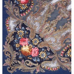 Châle traditionnel russe "Rêve de papillon".