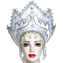 Kokochnik "Reine de neiges". COSTUME TRADITIONNEL RUSSE .