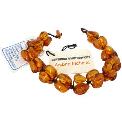 Bracelet  en ambre naturel pour dames.