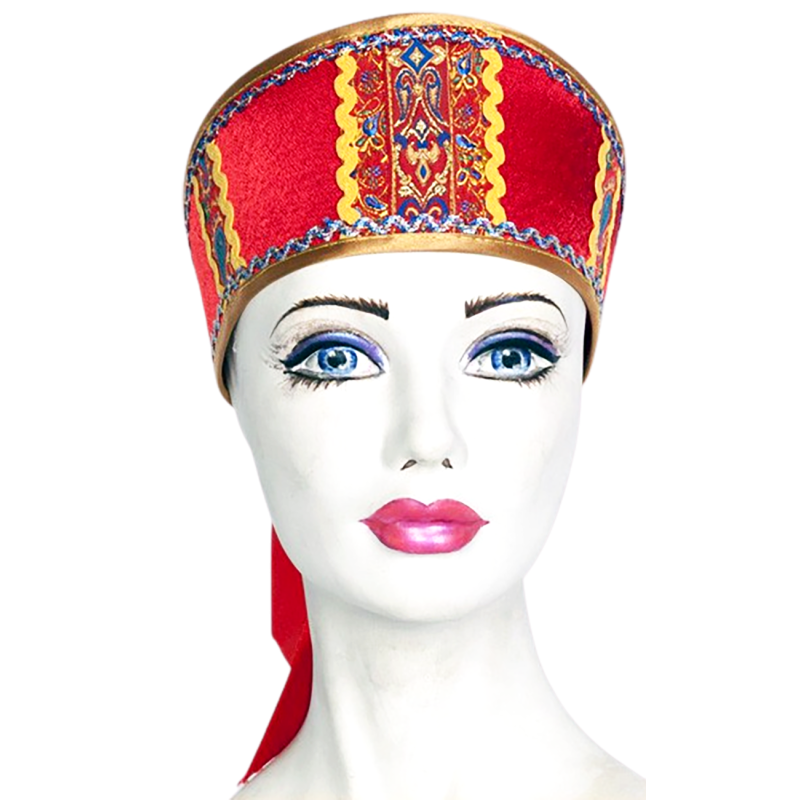 COSTUME TRADITIONNEL RUSSE . Coiffe russe Kokochnik "ZOYA" .