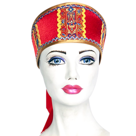 COSTUME TRADITIONNEL RUSSE . Coiffe russe Kokochnik "ZOYA" .