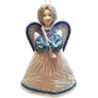 DÉCORATION DE NOËL . Figurine russe à suspendre "Ange avec flûte".