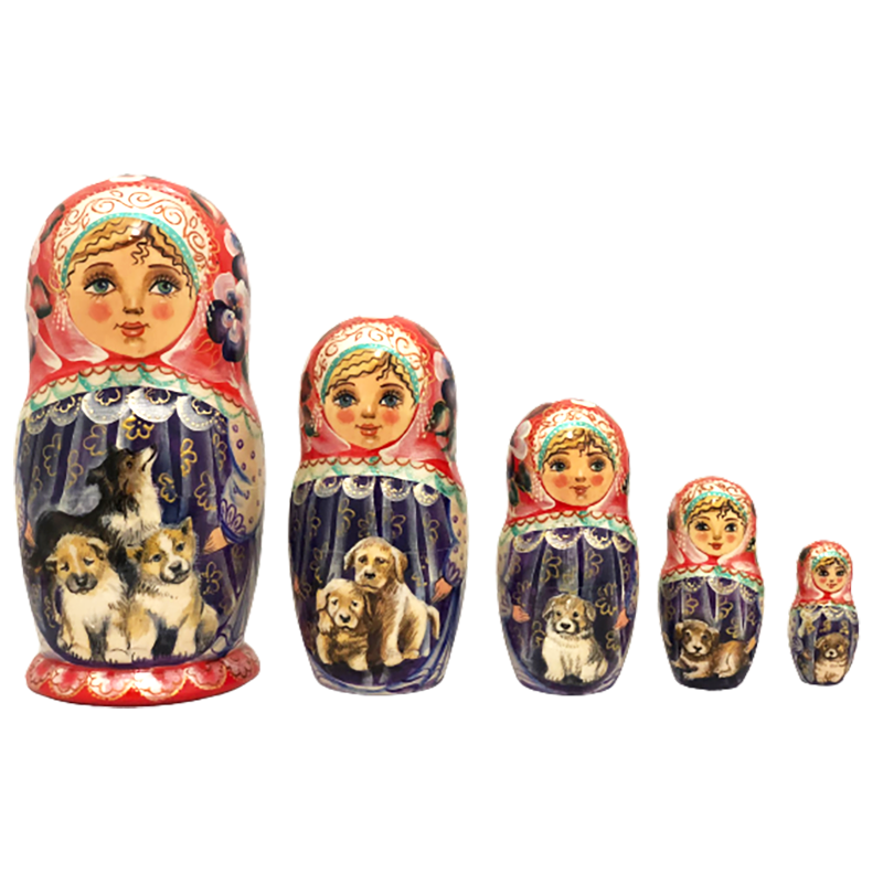 POUPÉE RUSSE MATRIOCHKA 10 PIÈCES - ARTISANAT RUSSE 