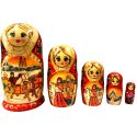 Poupée russe de collection " Troyka ".