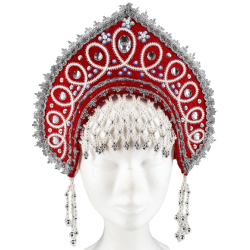 Coiffe russe. Kokochnik"Angelina". Costume traditionnelle russe.