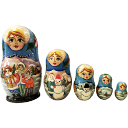 Poupée russe de collection  "Enfants de neige"