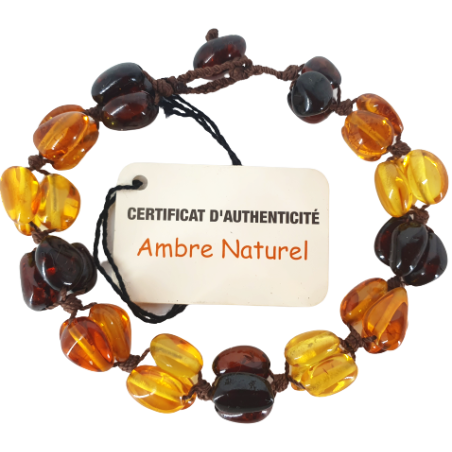 Bracelet en ambre naturel pour dames.