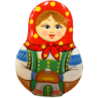 Broche en bois " Poupée russe-Matriochka".