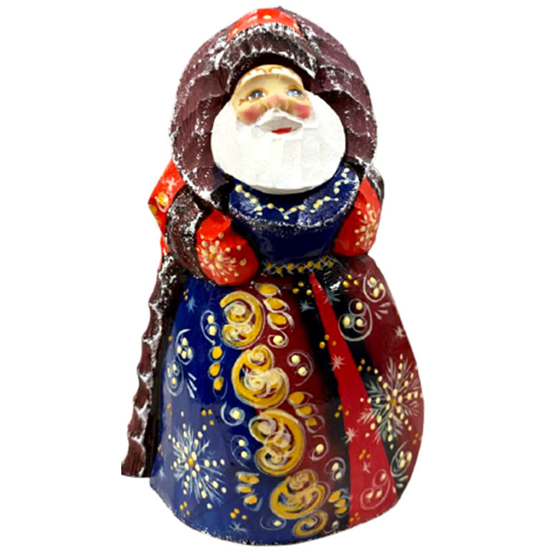 PÈRE NOËL sculpté en bois massif.