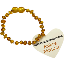 Bracelet en ambre pour bébé.