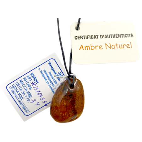 PENDENTIF EN AMBRE