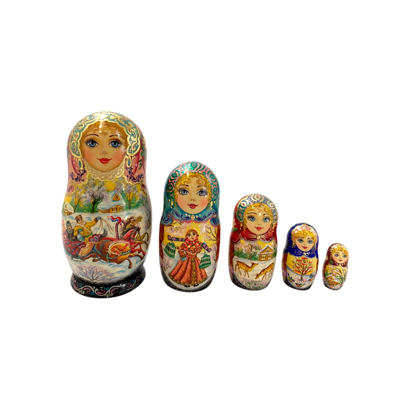 Poupées russes de collection - Matriochka - 5 pcs.