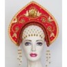 COSTUME TRADITIONNEL RUSSE . Coiffe - kokochnik "VALUCHA".