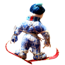 Figurine à suspendre "Ours skieur"
