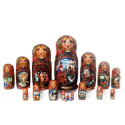 Poupées russes de collection  "Tsar Saltan" - 20 poupées