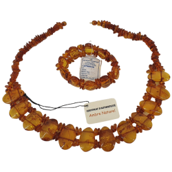 PARURE COLLIER AMBRE ET BRACELET AMBRE