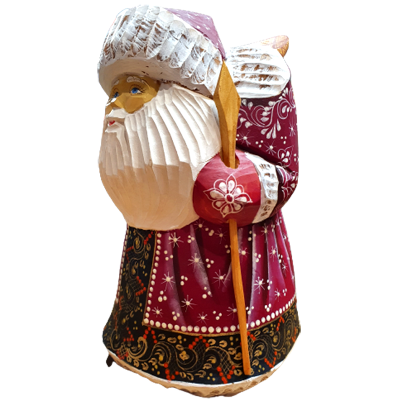 Statue Déco Père Noël Cadeau 61cm Rouge