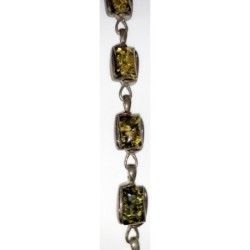 Bracelet en argent 925° et en ambre naturel pour dames.