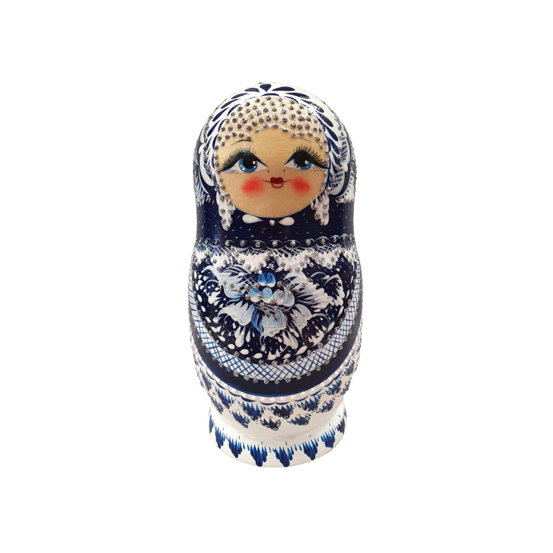 Poupées Russes En Bois Peintes à La Main - Lot De 5, Décoration D'intérieur, Chambre, Cheminée, Table De Fête