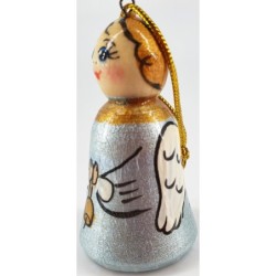 DÉCORATION DE NOËL . Figurine russe à suspendre " Ange bleu " .