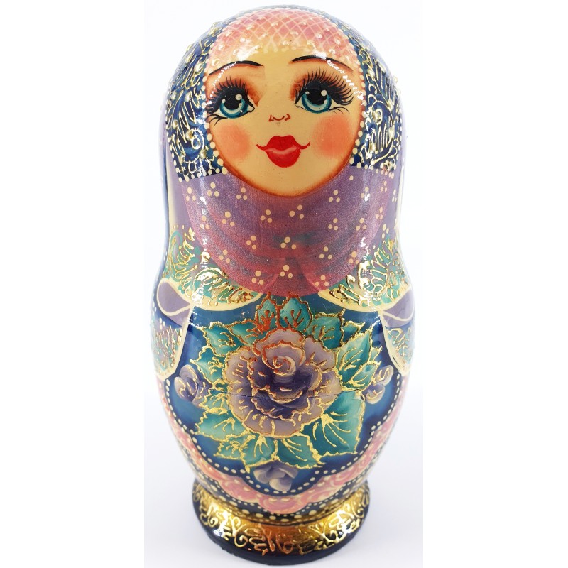 Matriochka originale 10 pièces Fleurs T5036 : Artisanat russe