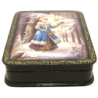 Boite laquée " Fille de neige ".