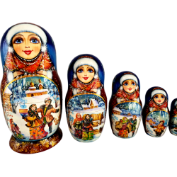 Poupées russes -matriochka de  collection" Mardi gras".