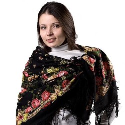Châle traditionnel russe " Les yeux noirs".