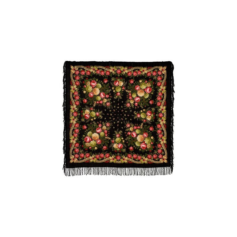 Châle traditionnel russe " Les yeux noirs".