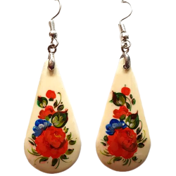 Boucles d''oreilles "les fleurs". Ecole Mstera.