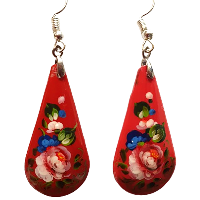 Boucles d''oreilles "les fleurs". Ecole Mstera.