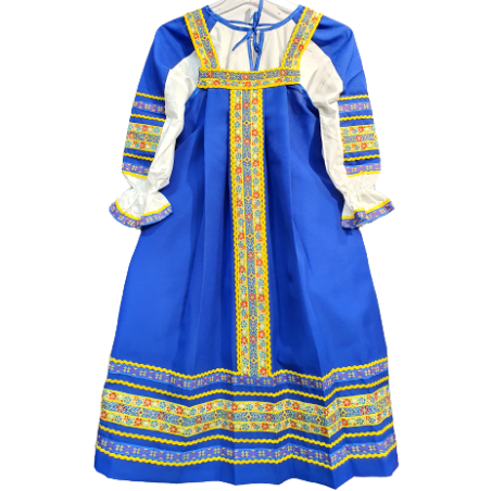 Costume ( sarafan et tunique) "Dachenka" pour 9-10 ans.Couleur rouge.