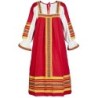 Costume ( sarafan et tunique) "Dachenka" pour 9-10 ans.Couleur rouge.