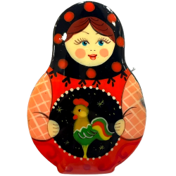 copy of Broche en bois " Poupée russe-Matriochka".