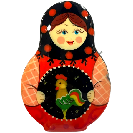 copy of Broche en bois " Poupée russe-Matriochka".