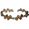 Bracelet en argent 925° et en ambre naturel pour dames.