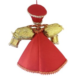 CADEAU DE NOËL . Décoration de sapin. Figurine russe à suspendre " Poupée en tenue folklorique russe ".