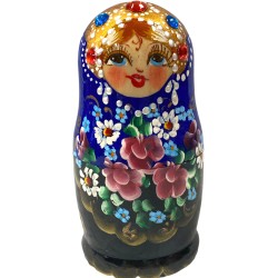 Poupées russes  " Fleurs " à  5 pièces.