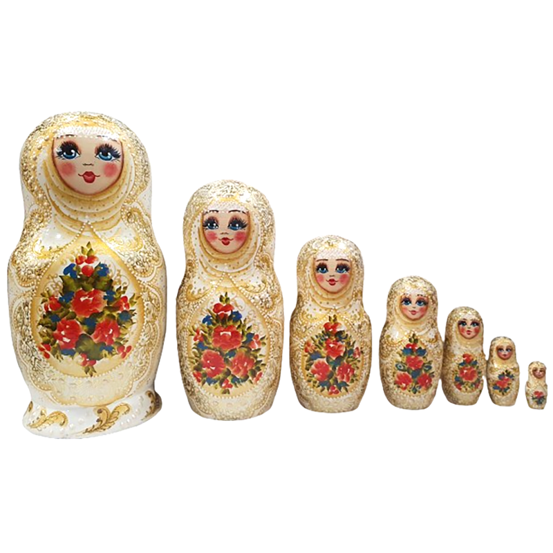 Plan Rapproché Des Poupées Russes Traditionnelles De Matryoshka Image