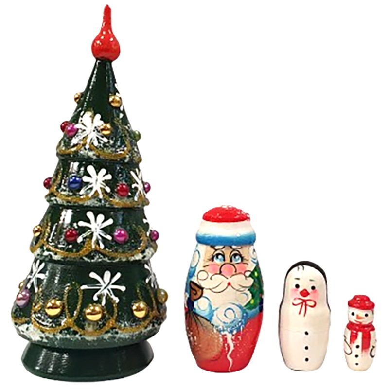 Le sapin en bois-gigogne 4 pcs.