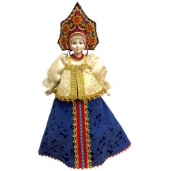 Poupée folklorique  en porcelaine  géante à suspendre de Saint Pétersbourg.