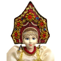 Poupée folklorique de Saint Pétersbourg, en porcelaine ,géante à suspendre .