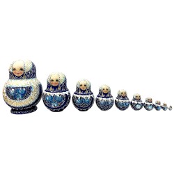 Poupées russes de collection  à 10 pièces.