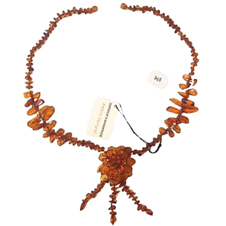 Collier en ambre "Fleur".