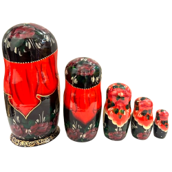 Matriochka-Poupées russes "Macha et ours  " - 5 pièces