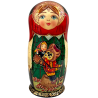 Matriochka-Poupées russes "Macha et ours  " - 5 pièces