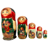 Matriochka-Poupées russes -5 pièces.

Dessin basé sur un conte populaire russe " Macha et ours  "