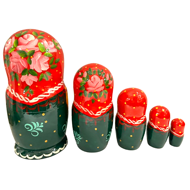 Poupées Gigognes - SEMENOVO - 5PCS - En Bois Peints à la Main - Jouet Traditionnel - Cadeau Noël Poupées Gigognes - SEMENOVO - 5PCS - En Bois Peints à la Main - Jouet Traditionnel - Cadeau Noël